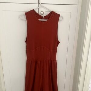 Rust Sleeveless Jumpsuit